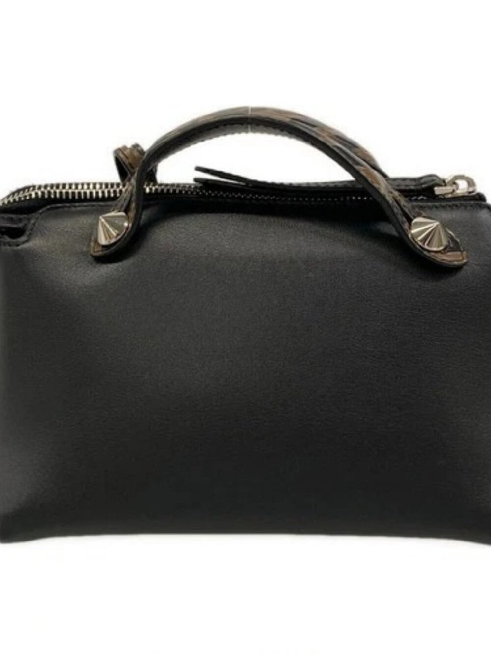 FENDI Mini By The Way 8BL145 Black Dark Brown Leather Handbag - Picture 3 of 15